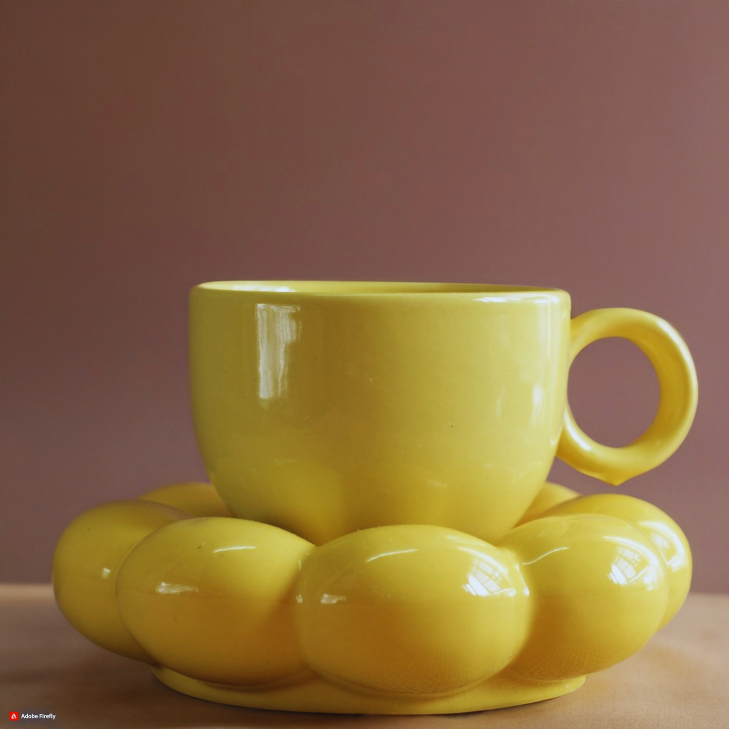Yellow Sunflower Saucer Set
