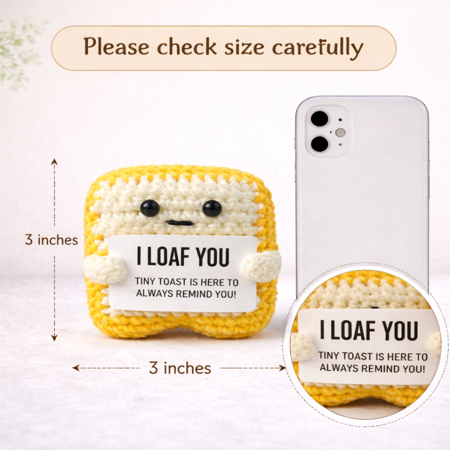 Emotional Support Crochet Bread Toast