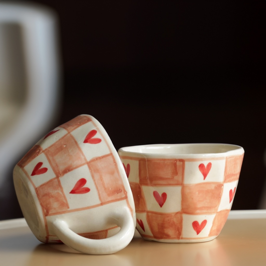 Chequered Heart Cup