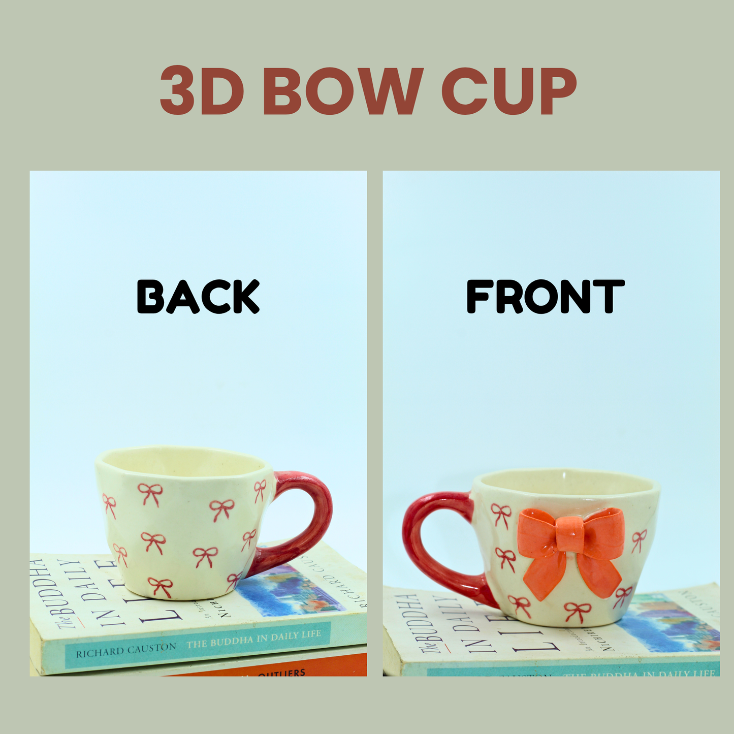 3D Pink Bow Cup
