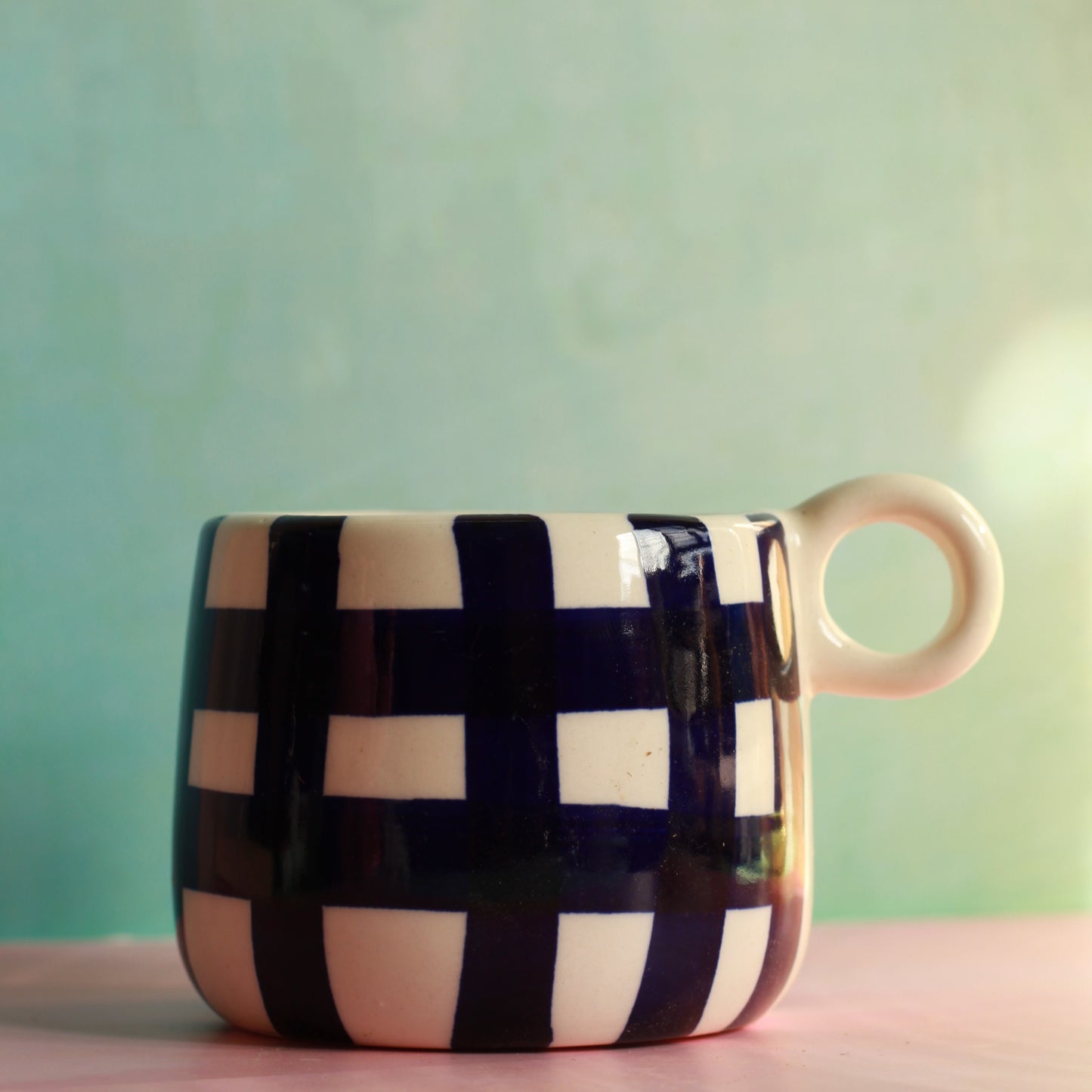 Cute Self Care Cup (Chequered)