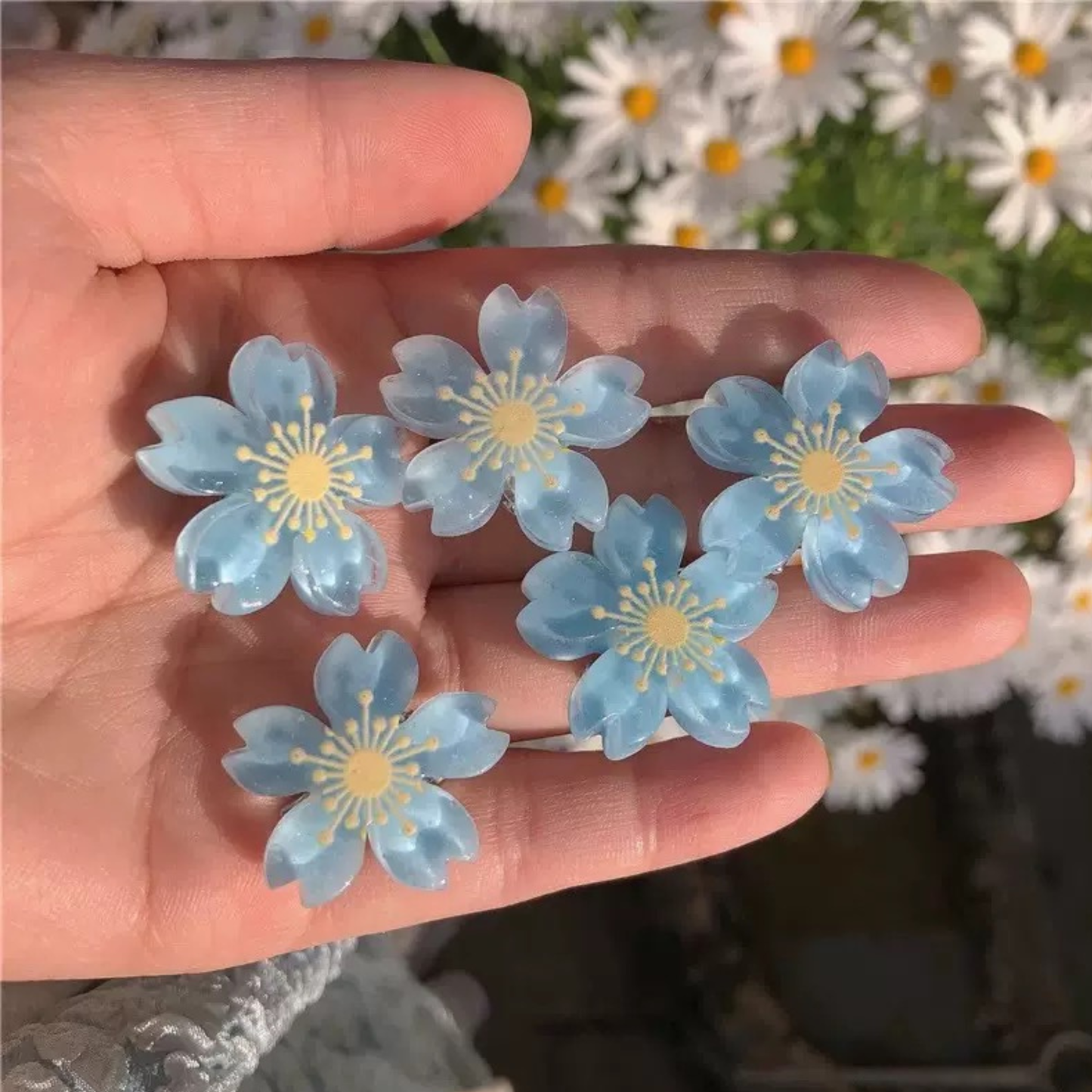 Blue Hair Clip Set of 5