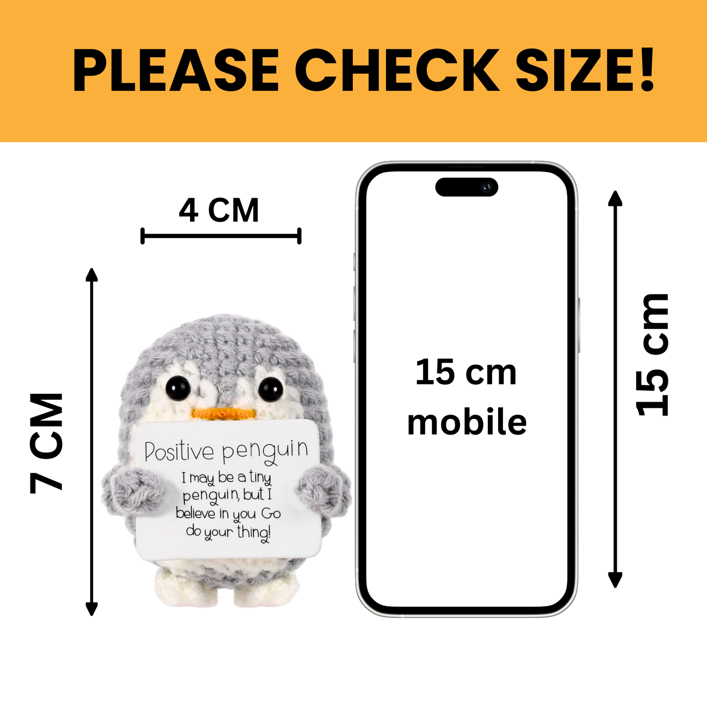 Emotional Support Crochet Penguin (100+ bought in past month)