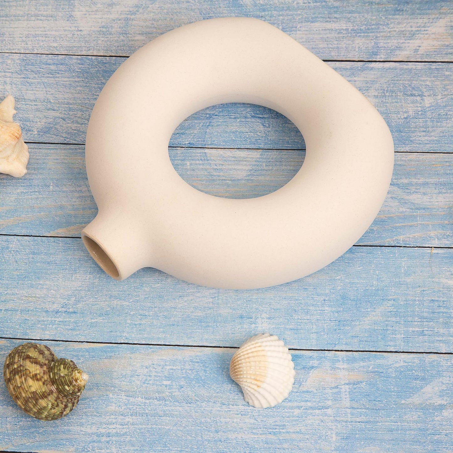 Lil White Donut Vase