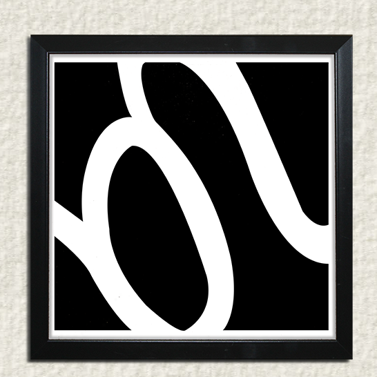 A "Square Minimal Wall Art Black and White wall photo frame