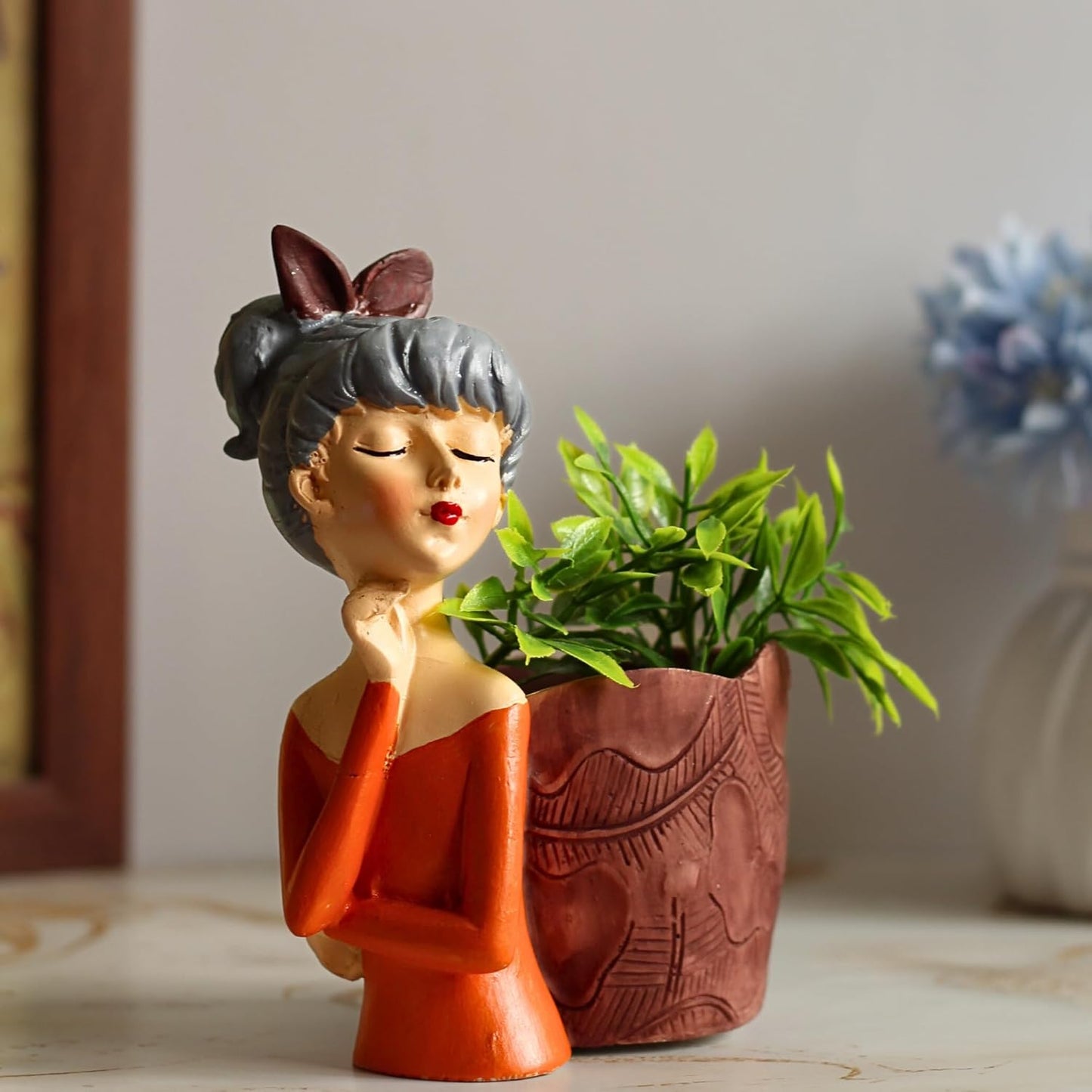 Basket Girl Showpiece