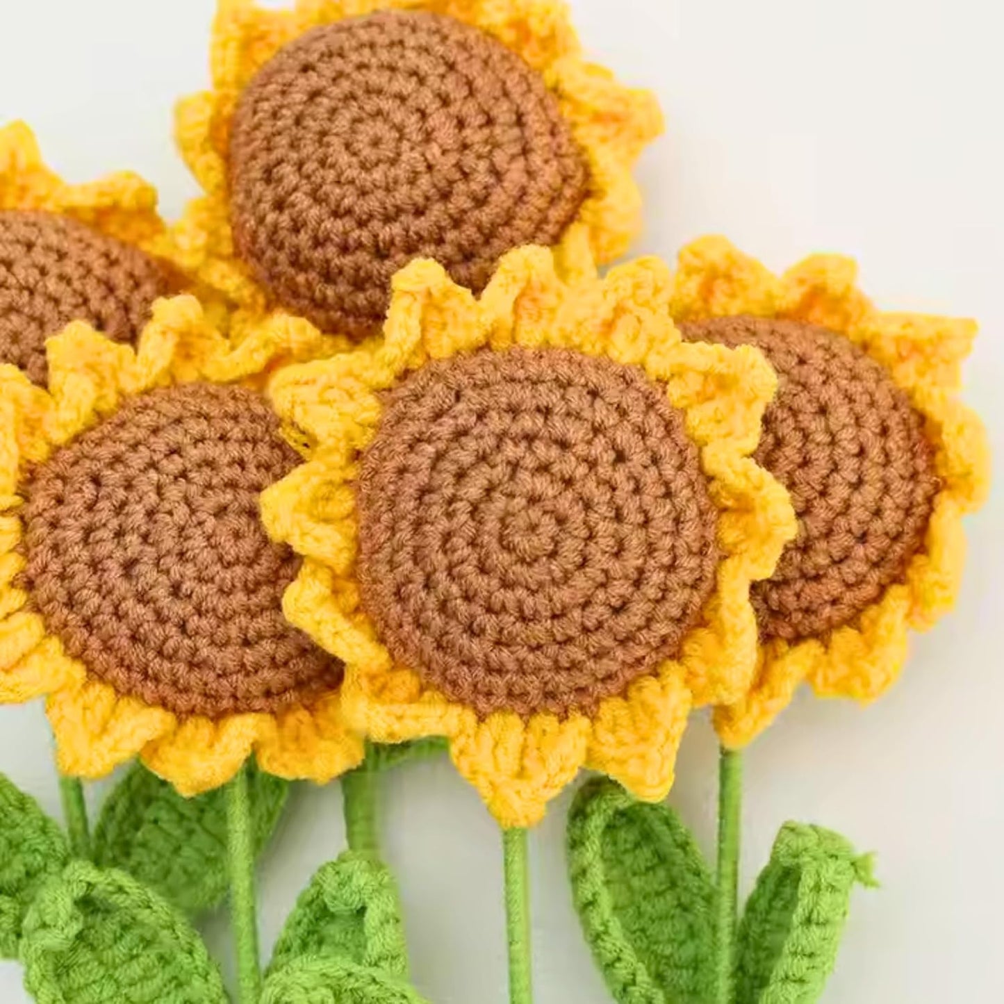 CROCHET SUNFLOWER BOUQUET - PINK WRAP