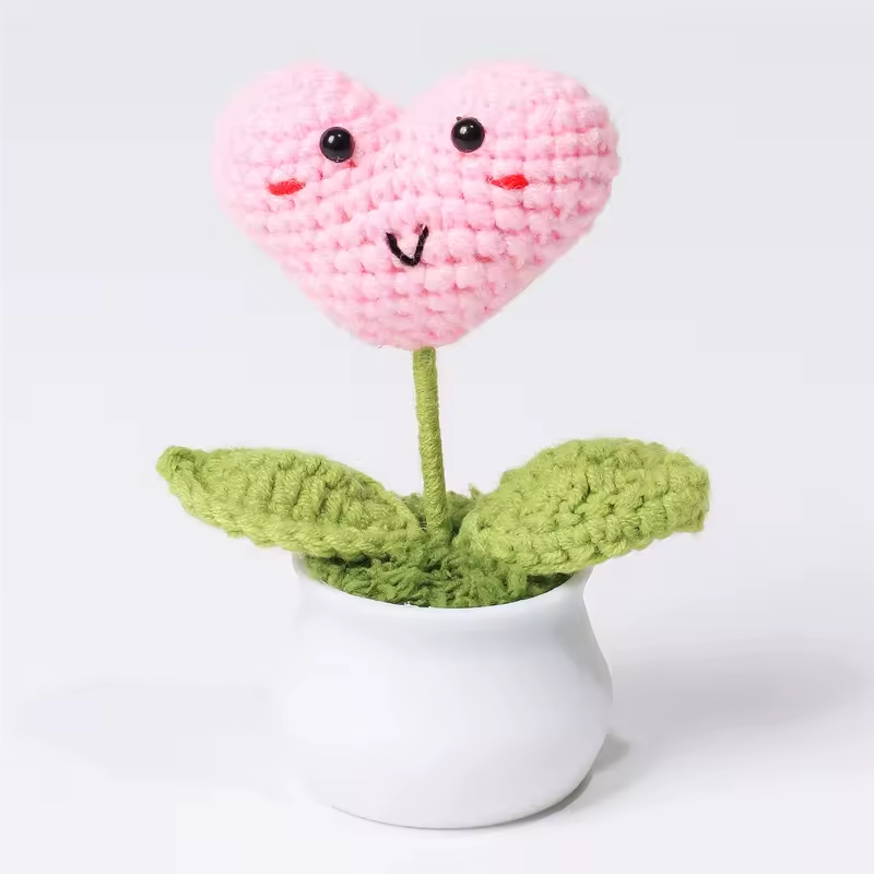 Smilie Pink Heart Pot
