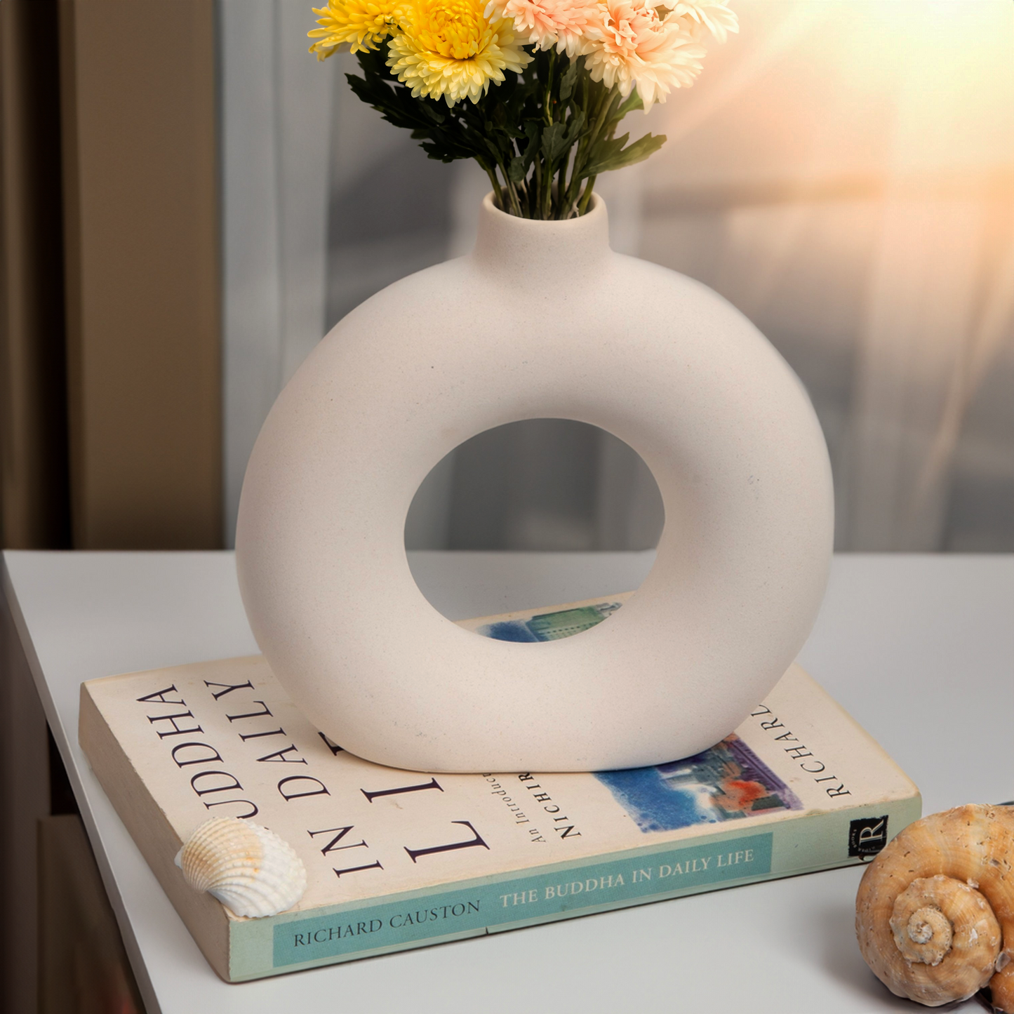 Lil White Donut Vase