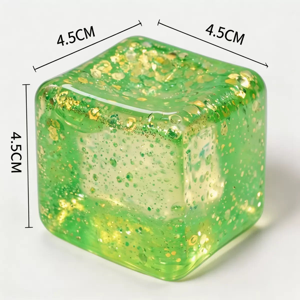 Frosted Green Cube