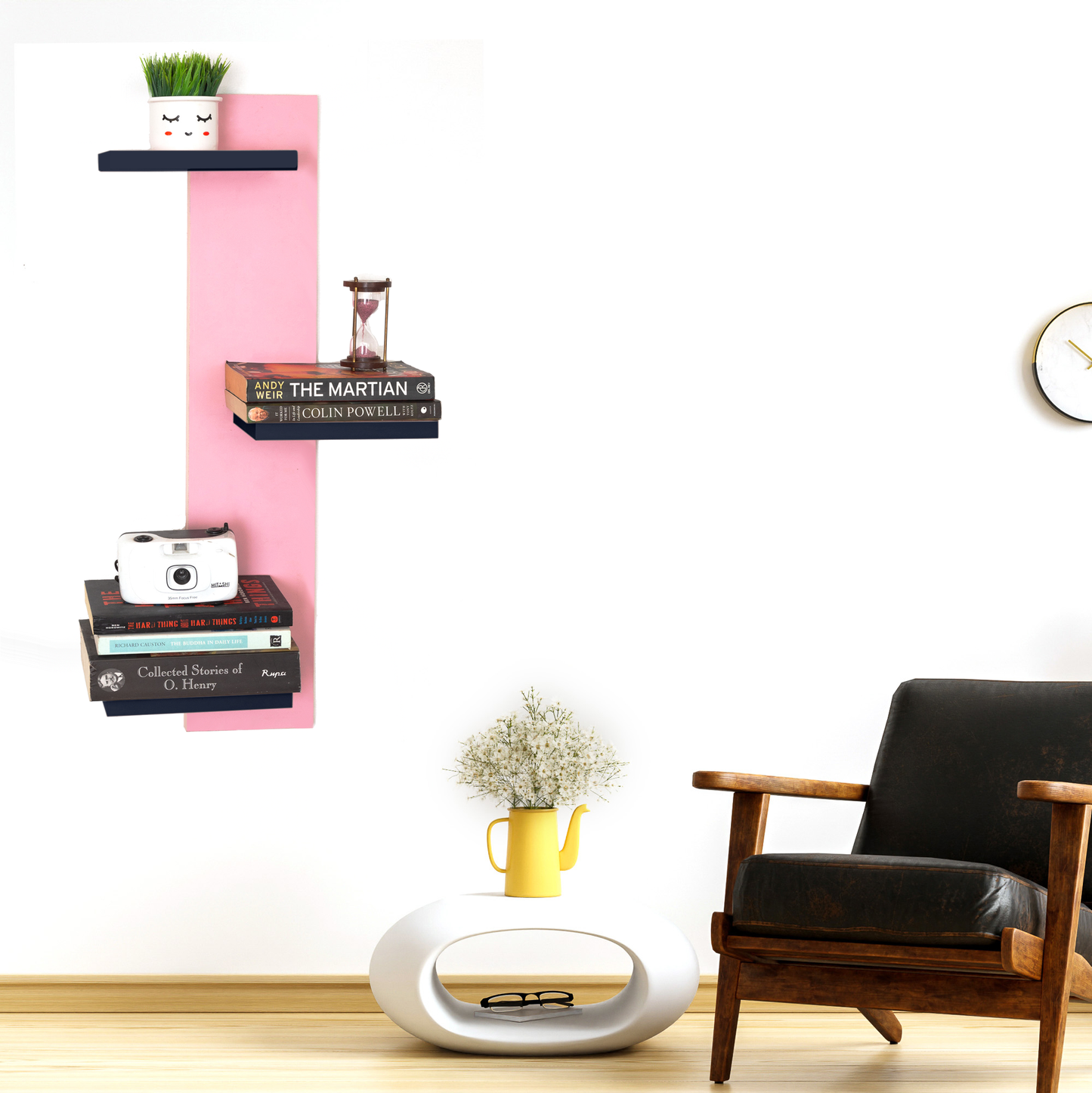 Modern Living room Wall Organizer for Books and Decor