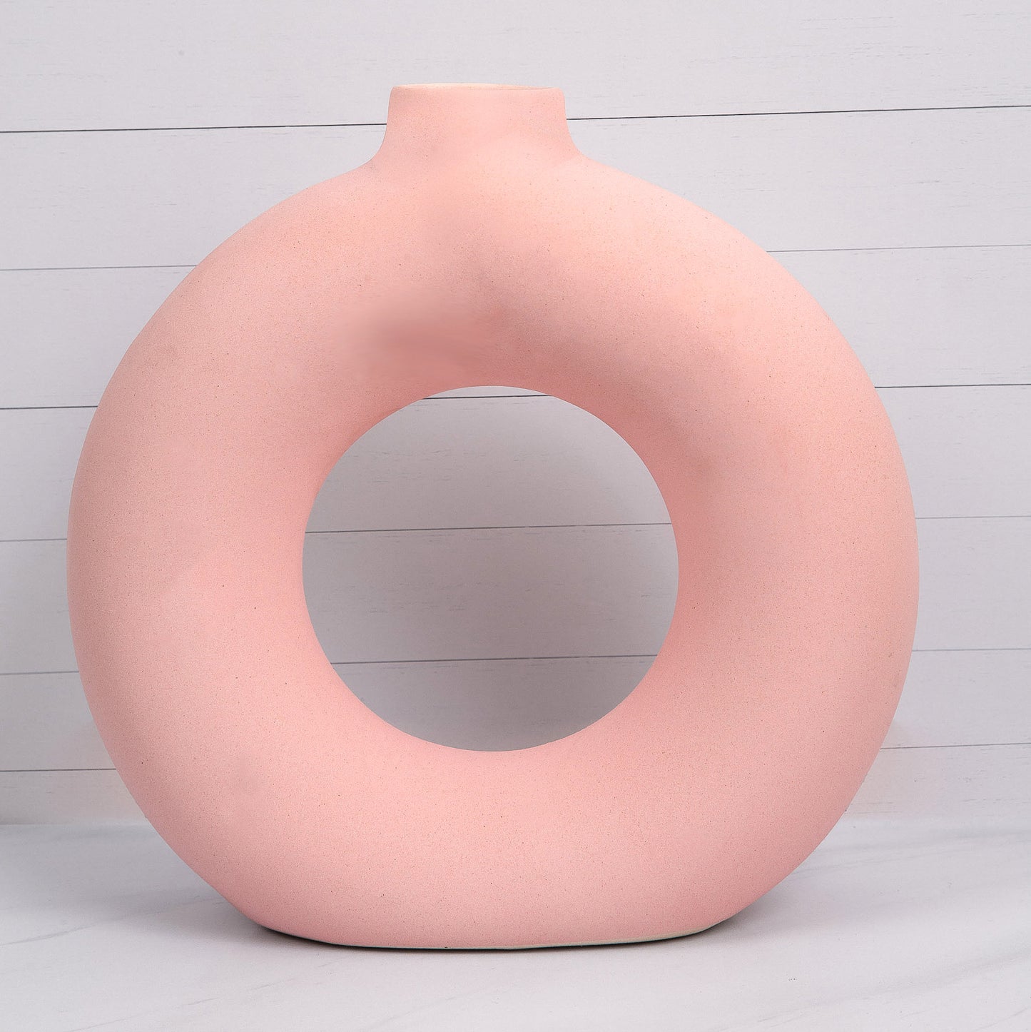 Pink Donut & Black Tribal Vase Duo