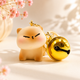 Kawaii Cat with bell keychain