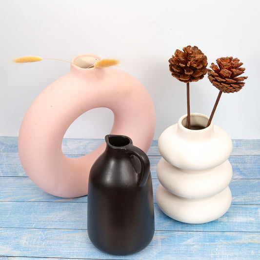 Wiggly & Pink Donut & Tribal Vase