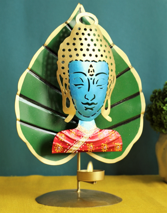 Green Leaf Buddha Candleholder