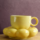 Yellow Sunflower Saucer Set