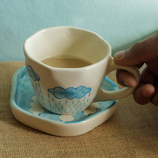 The Sky is Cloudy Cup & Saucer  Set