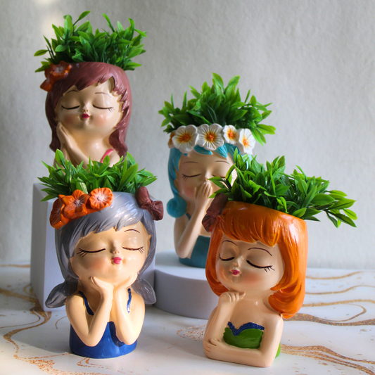 Four Pretty Girls- Planter Showpiece & Planter (No plants included)