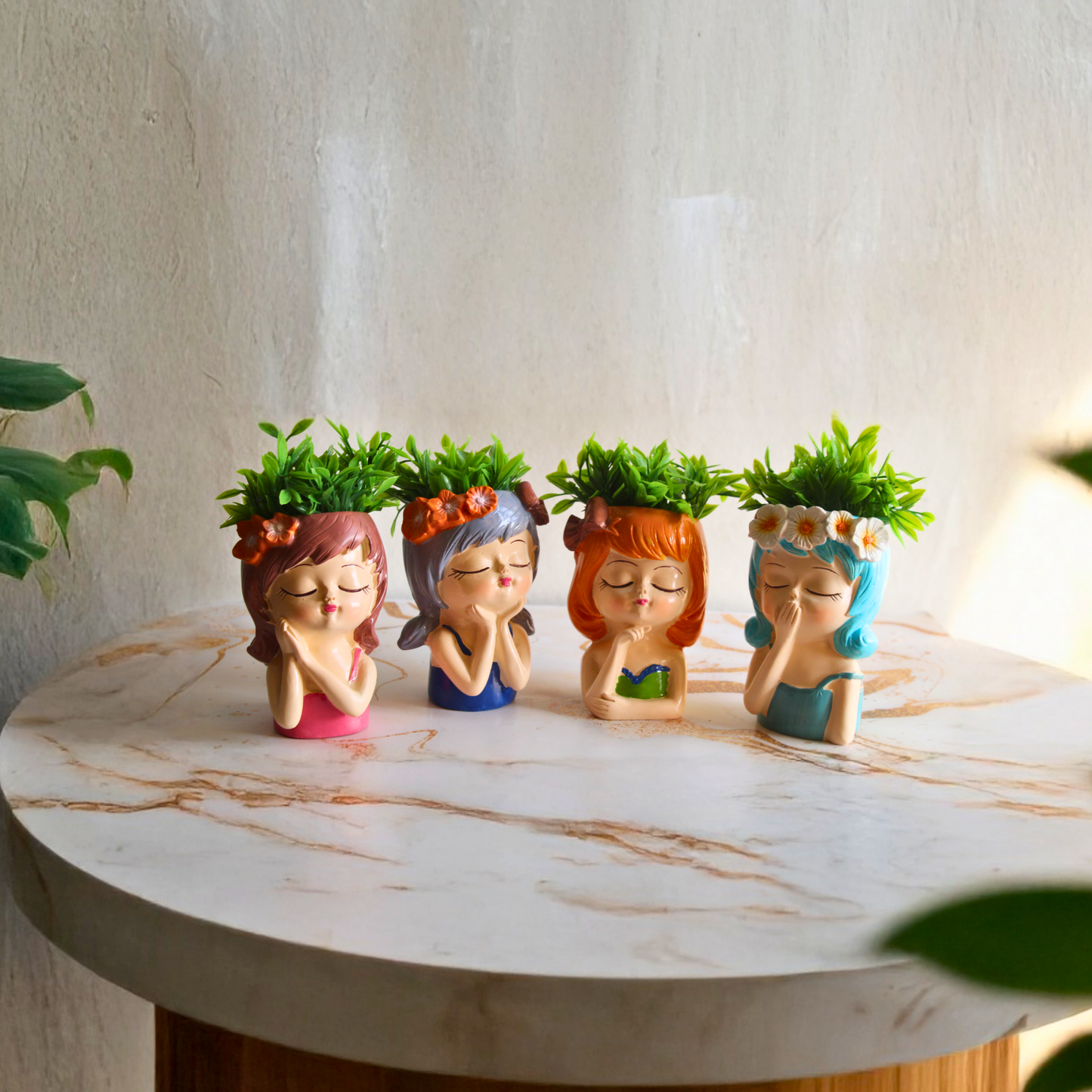 Four Pretty Girls- Planter Showpiece & Planter (No plants included)