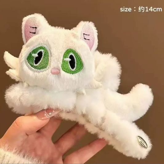 Plush Hair Cat Clip