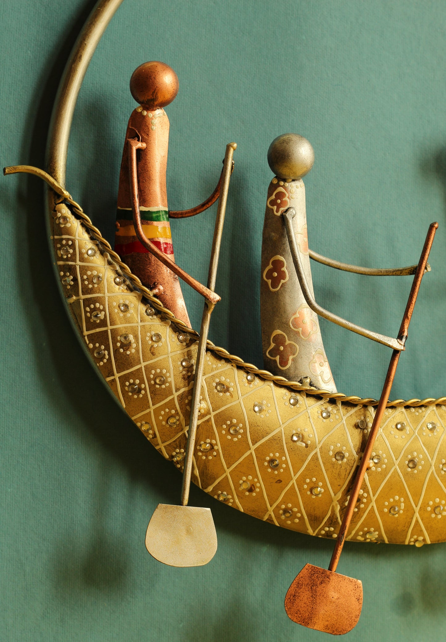 Rajasthani Metal Boat Wall Hanging Art