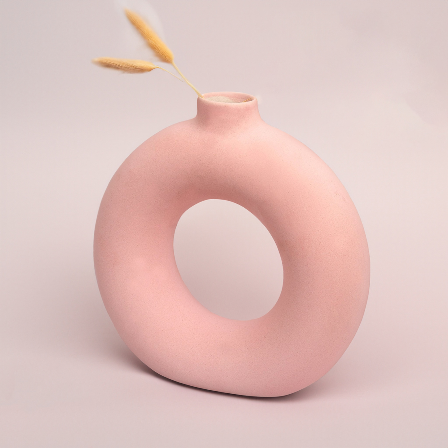 Pink Donut & Black Tribal Vase Duo