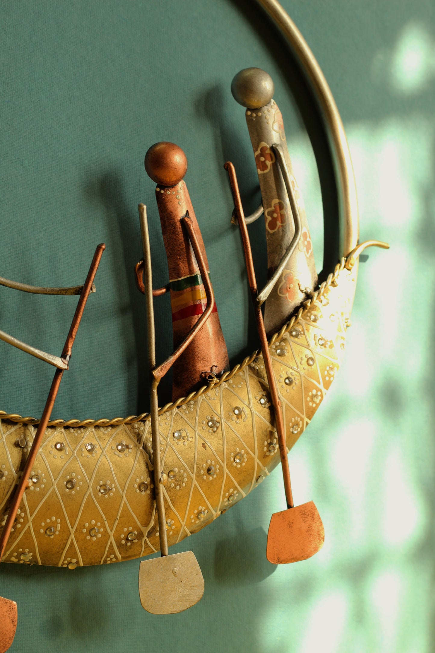 Rajasthani Metal Boat Wall Hanging Art