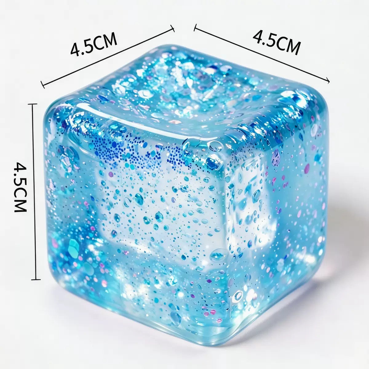 Frosted Blue Cube