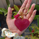 Trendy Glitter Heart Keychain