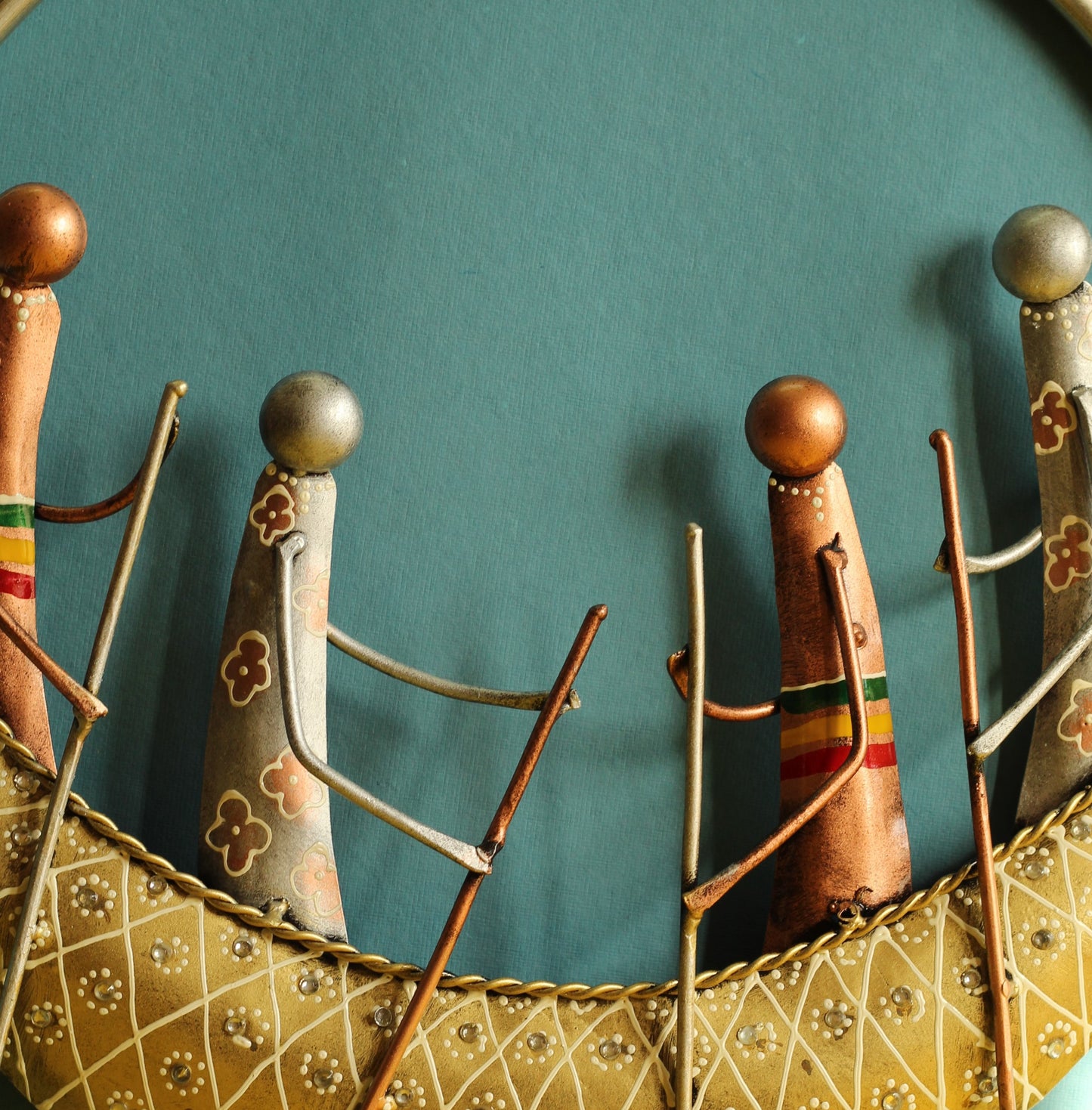 Rajasthani Metal Boat Wall Hanging Art