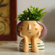 Happy Girl Showpiece (With Faux Plants)