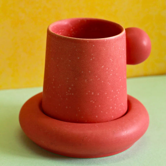Pink Nordic Mug Saucer Set