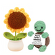 Crochet Sunflower + Turtle