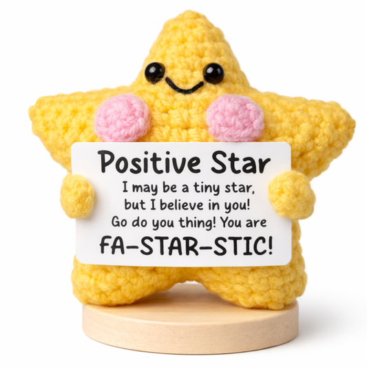 Emotional Support Crochet Yellow Star