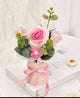 Pink Rose Crochet Flower Bouquet (1 pc)