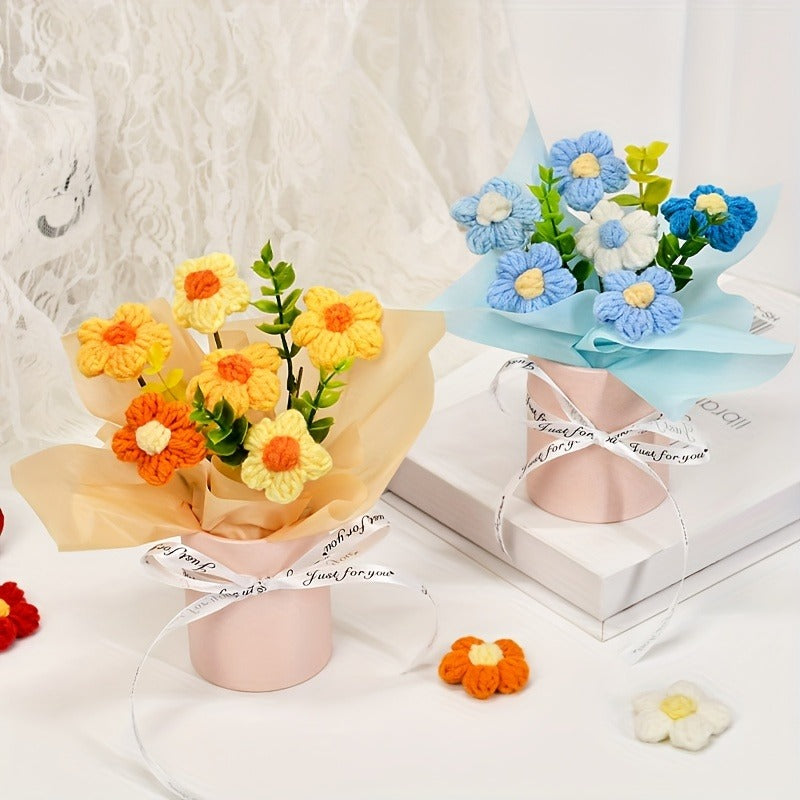 Hello Yellow Crochet Flowers (1 pc)