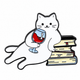 Books & Wine Cat