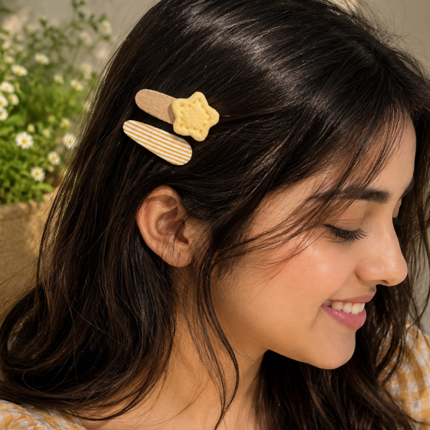 Embroidered Star Clip Set