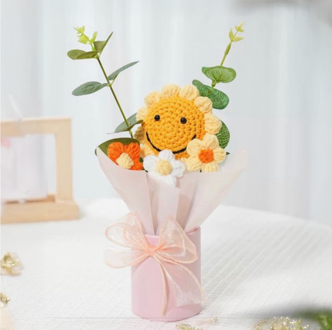 Sunflower Crochet Flower Bouquet (1 pc)