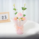 Pastel Pink Rose Crochet Flower Bouquet (1 pc)