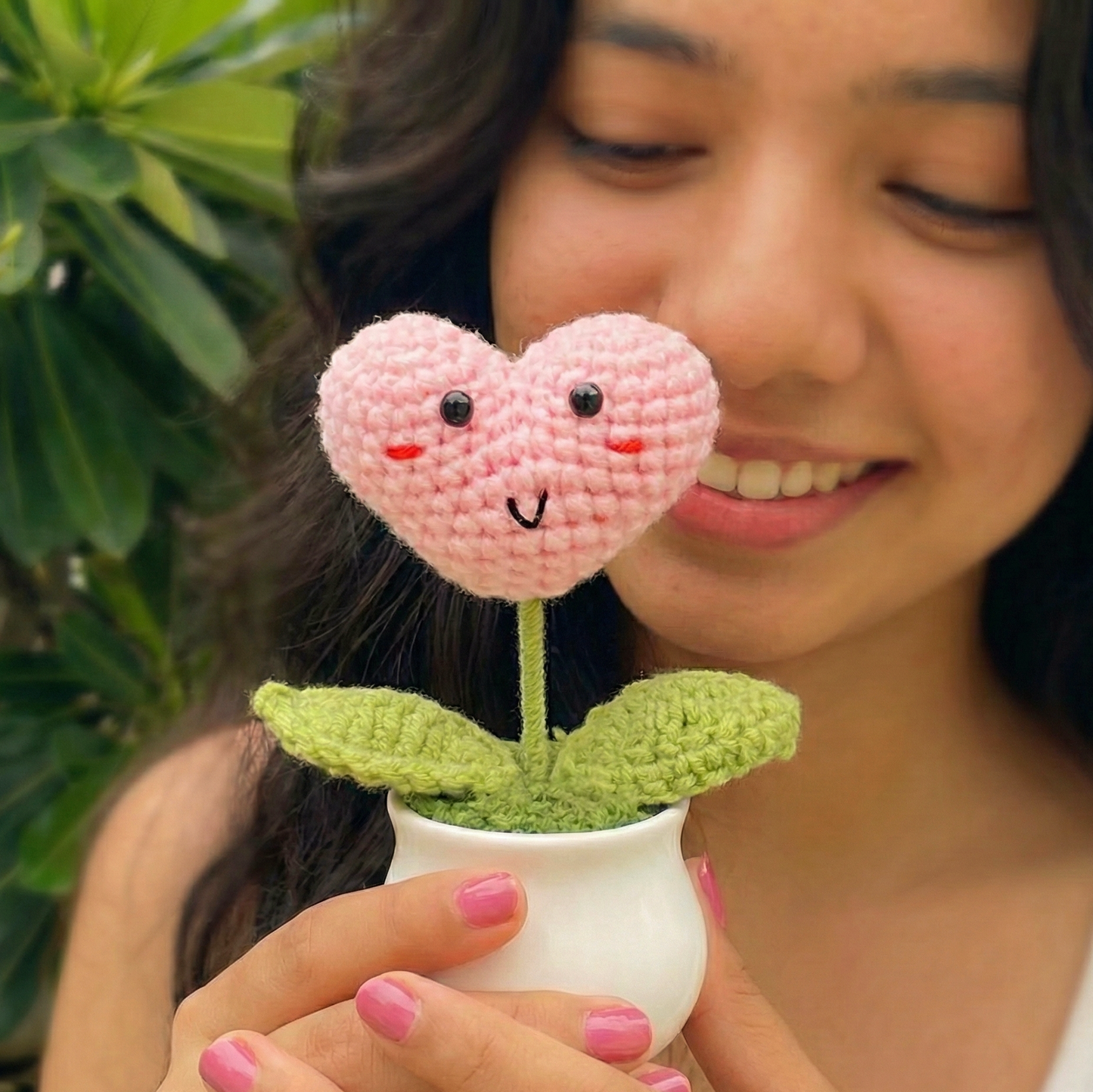 Smilie Pink Heart Pot
