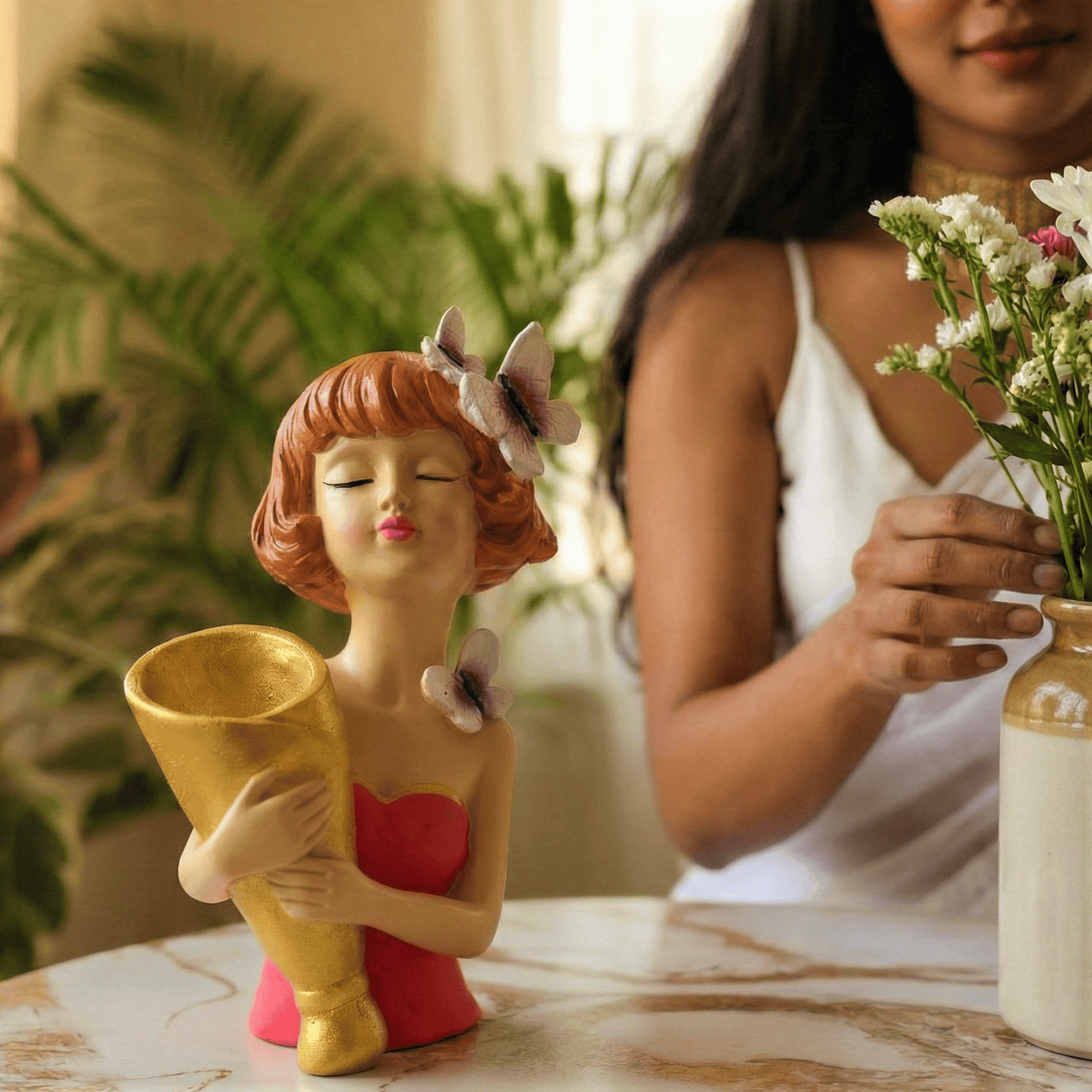 Scottish Girl with Bouquet